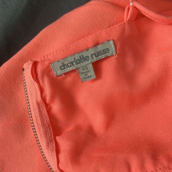 Charlotte Russe Fit and Flare Neon Mini Dress Size XSmall - Picture 6 of 9